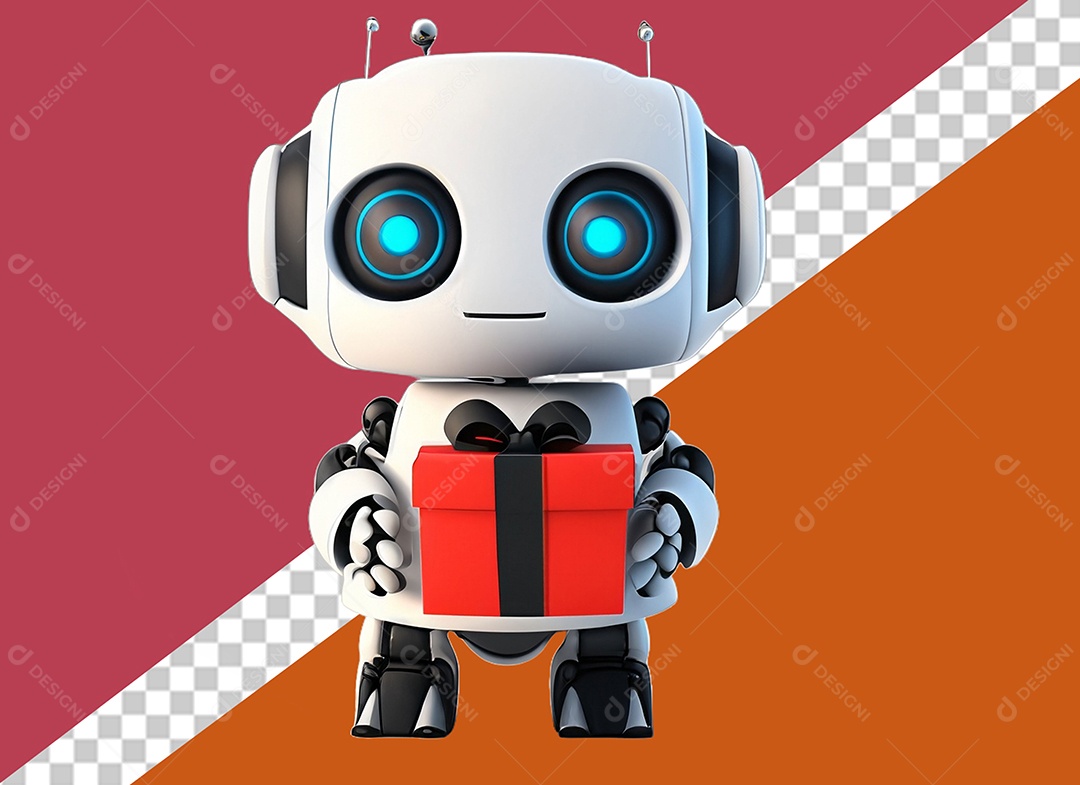 Robô Personagem 3D Para Composição PSD