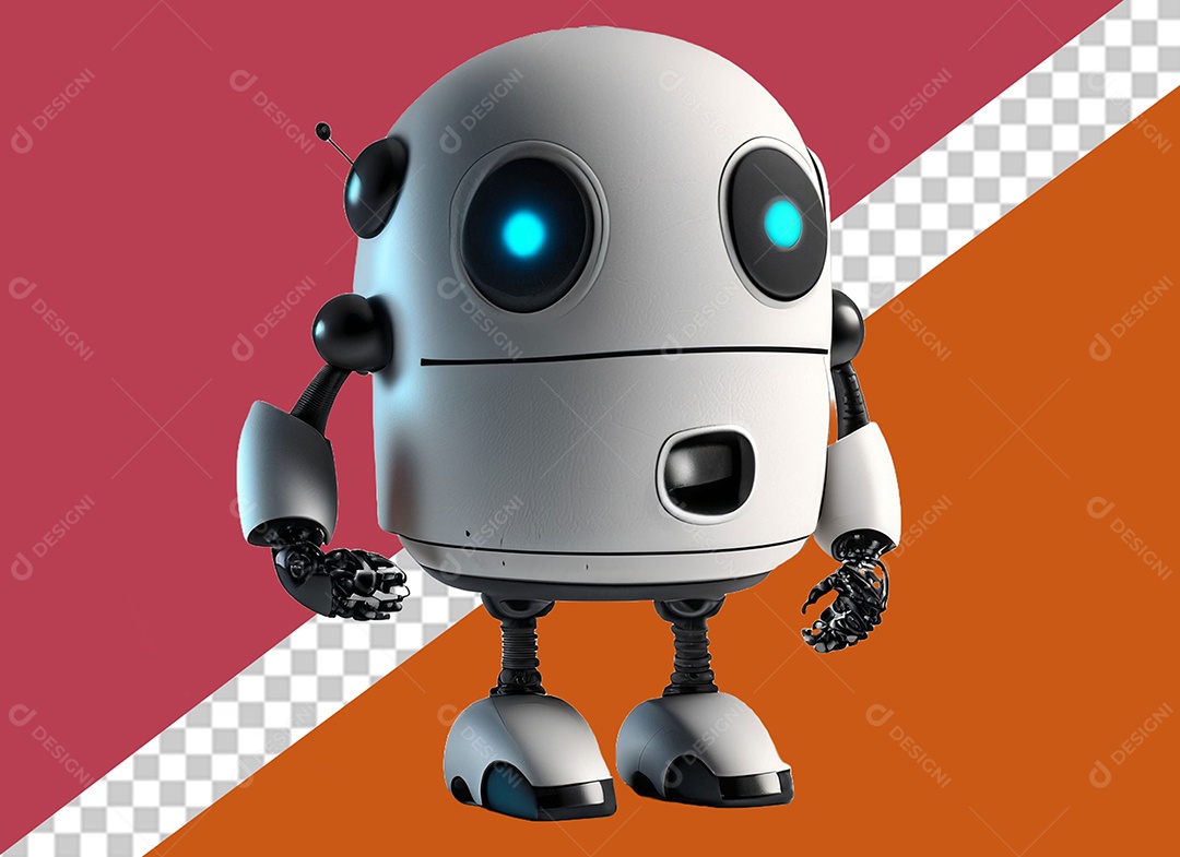 Robô Personagem 3D Para Composição PSD