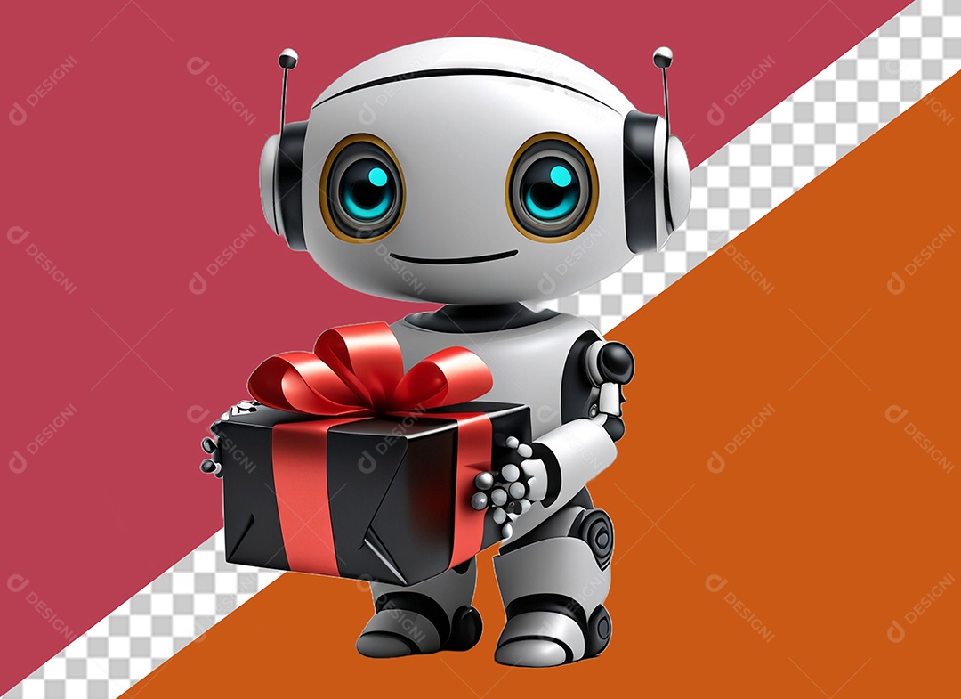 Robô Personagem 3D Para Composição PSD