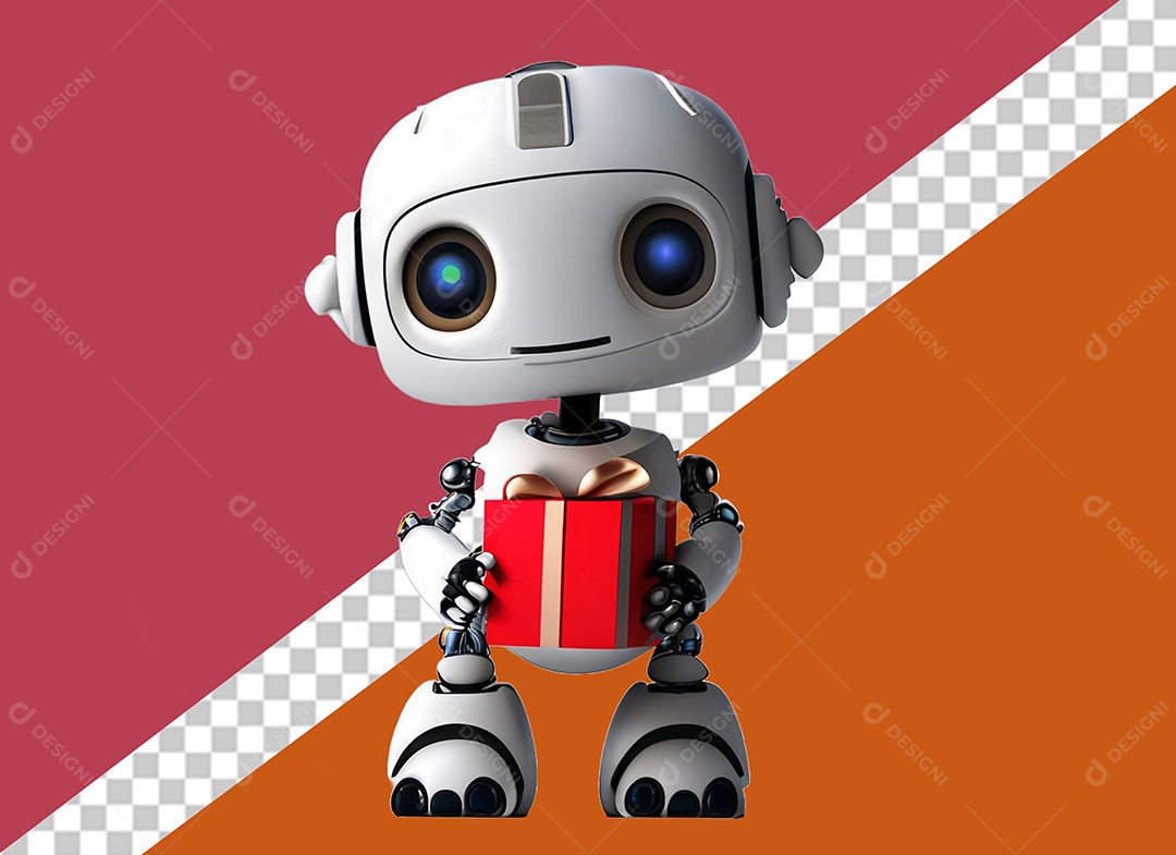 Robô Personagem 3D Para Composição PSD