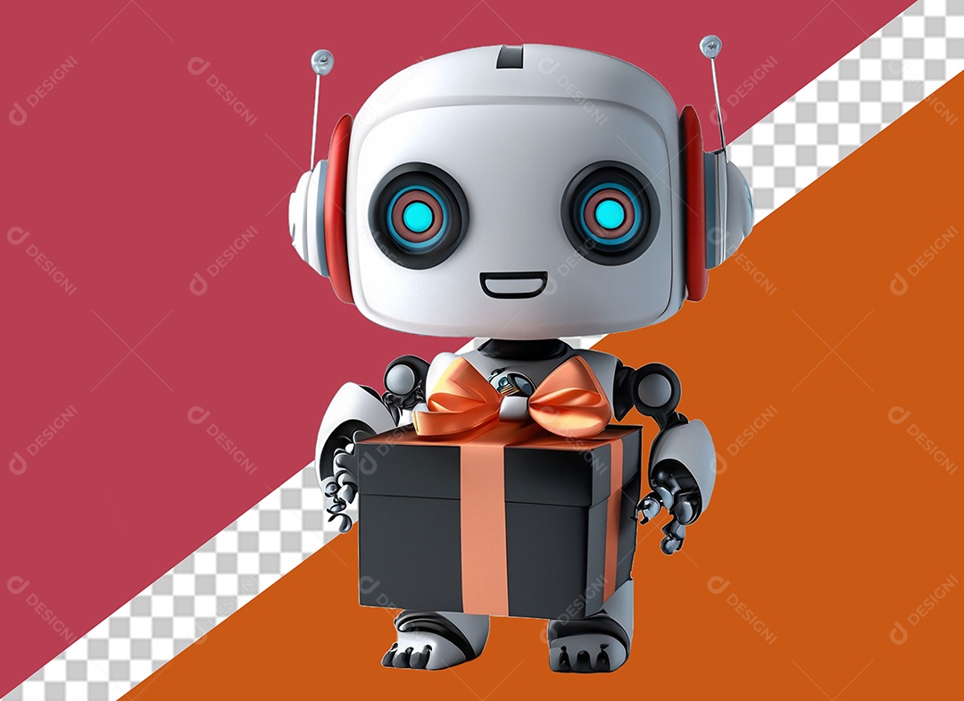 Robô Personagem 3D Para Composição PSD