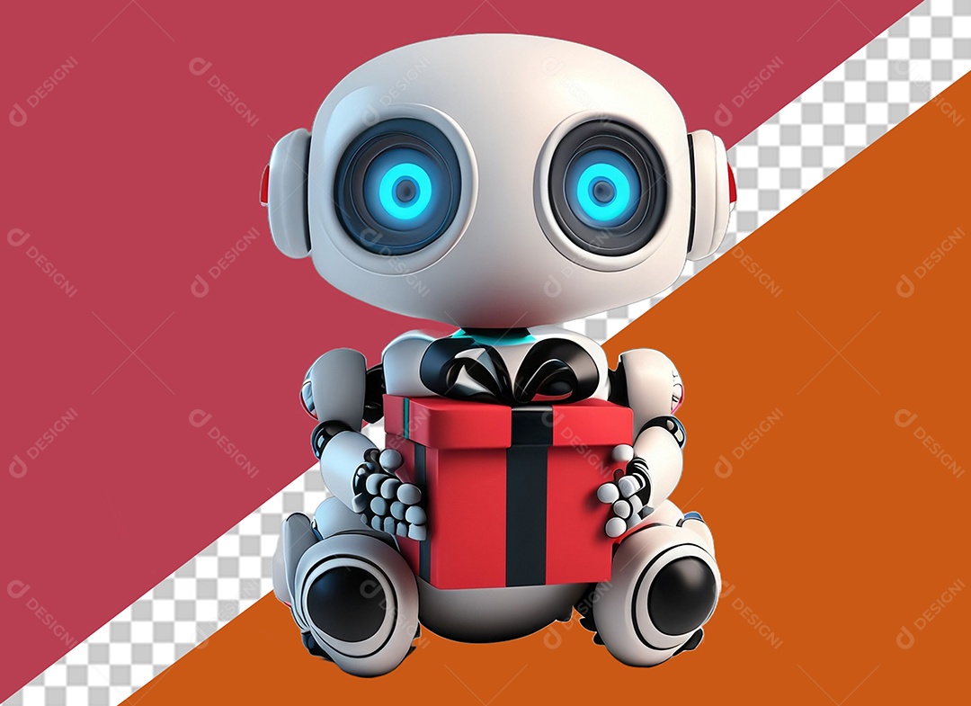 Robô Personagem 3D Para Composição PSD