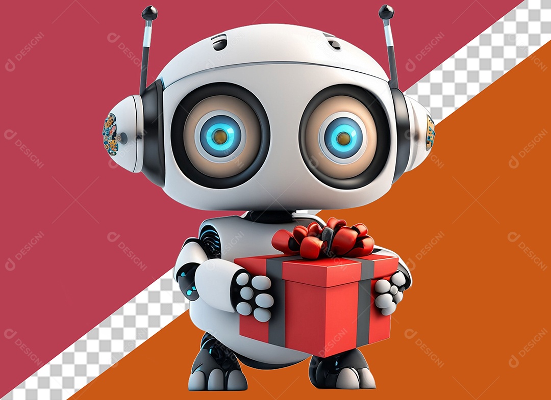 Robô Personagem 3D Para Composição PSD