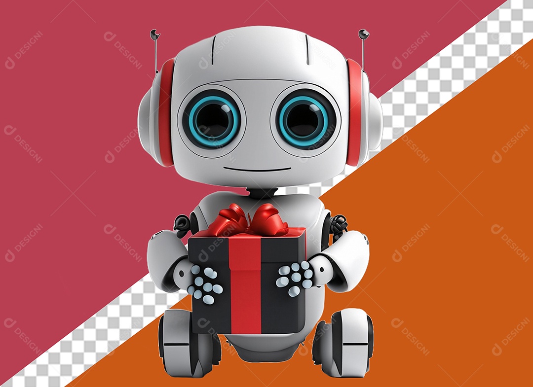 Personagem 3D Robô Para Composição PSD