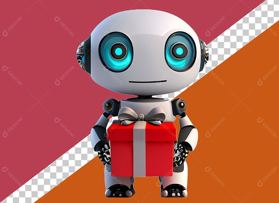 Personagem 3D Robô Para Composição PSD