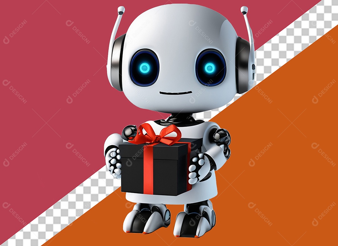 Personagem 3D Robô Para Composição PSD