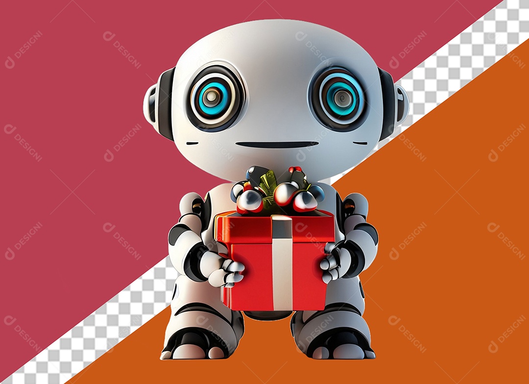Personagem 3D Robô Para Composição PSD