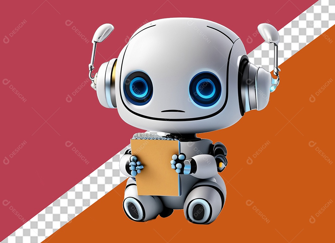 Personagem 3D Robô Para Composição PSD