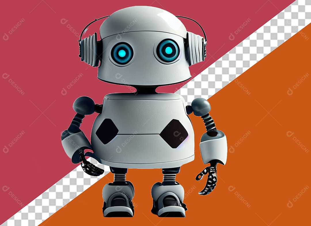 Personagem 3D Robô Para Composição PSD