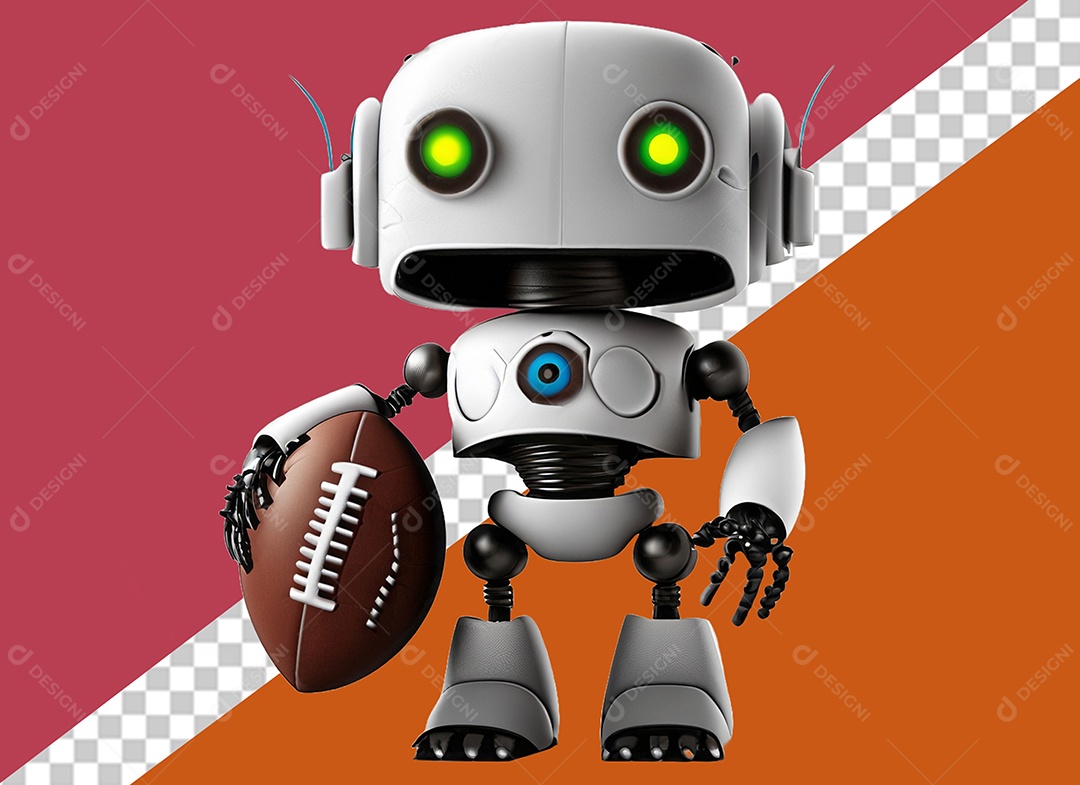 Personagem 3D Robô Para Composição PSD