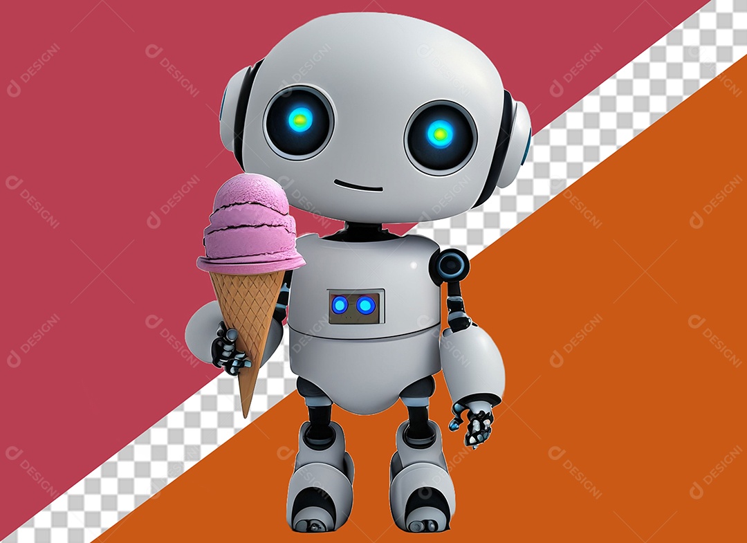 Personagem 3D Robô Para Composição PSD
