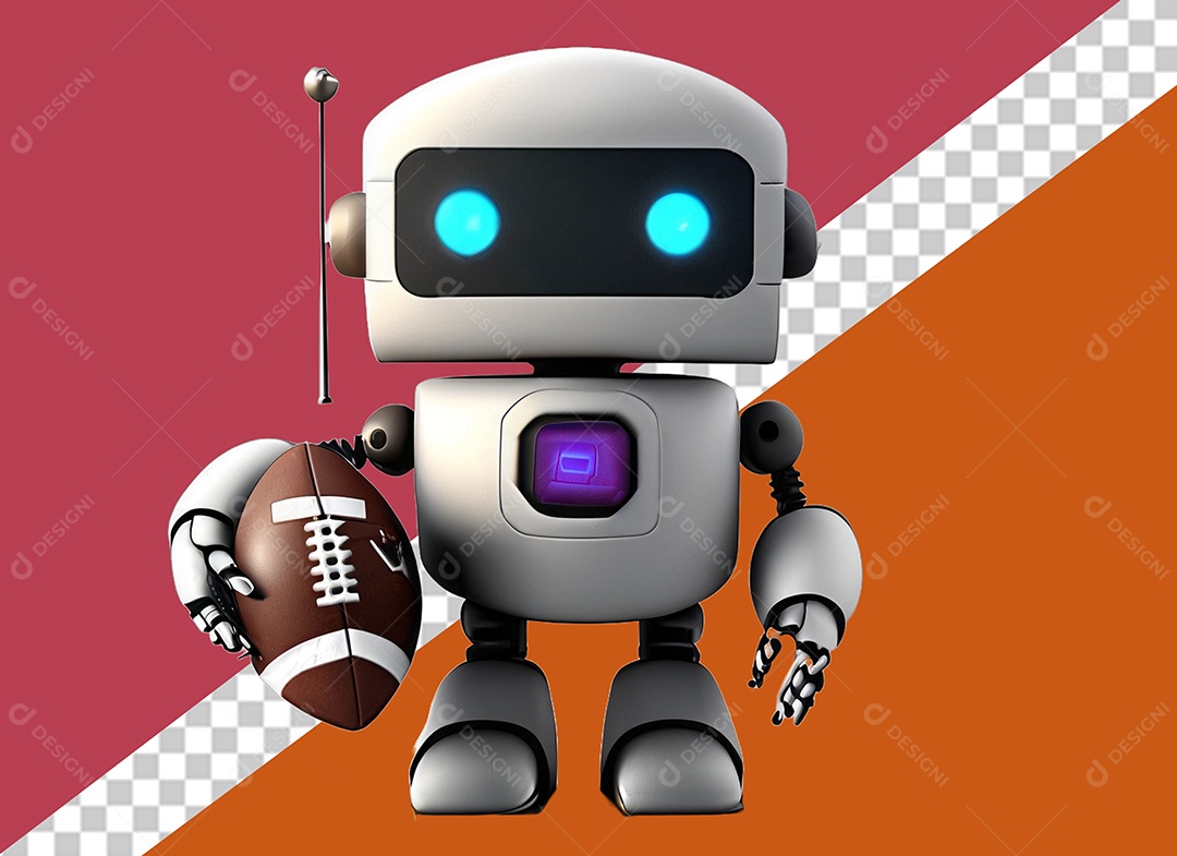 Personagem 3D Robô Para Composição PSD