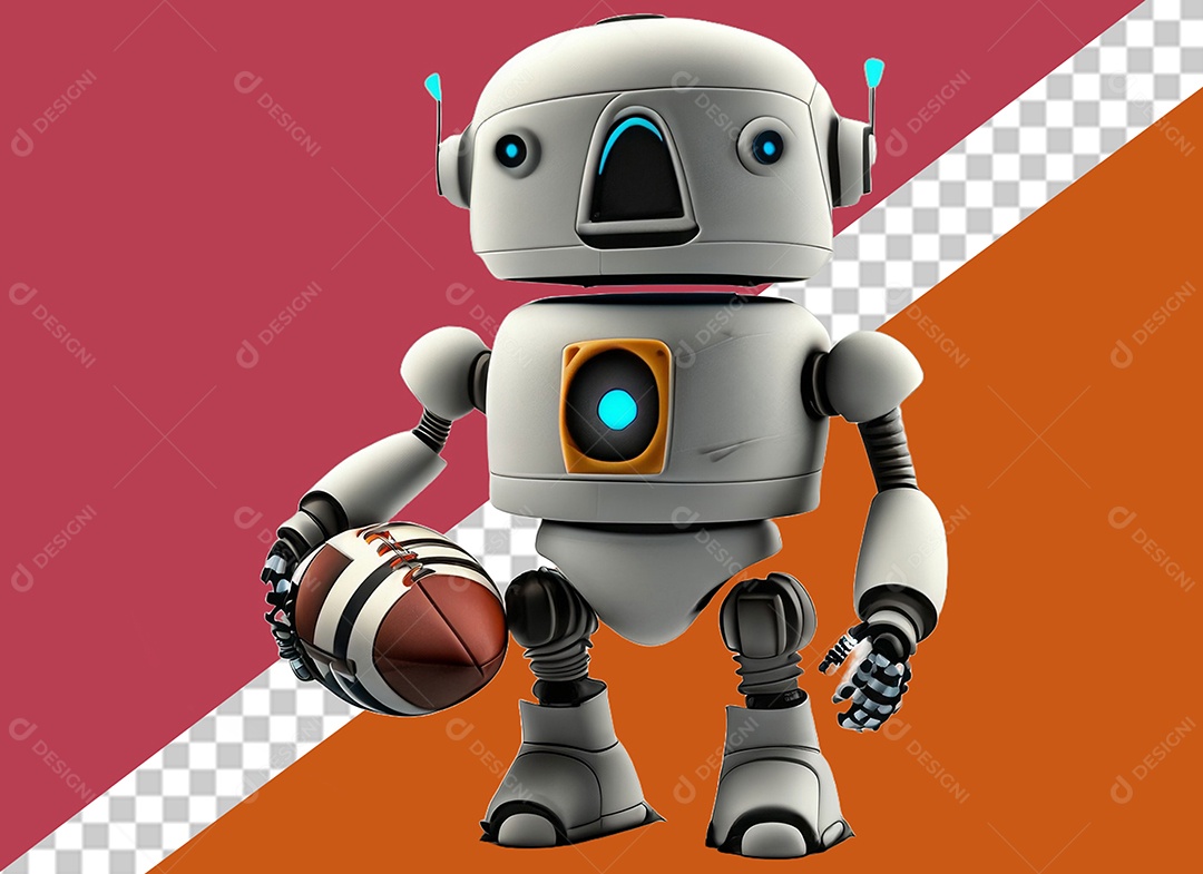 Personagem 3D Robô Para Composição PSD