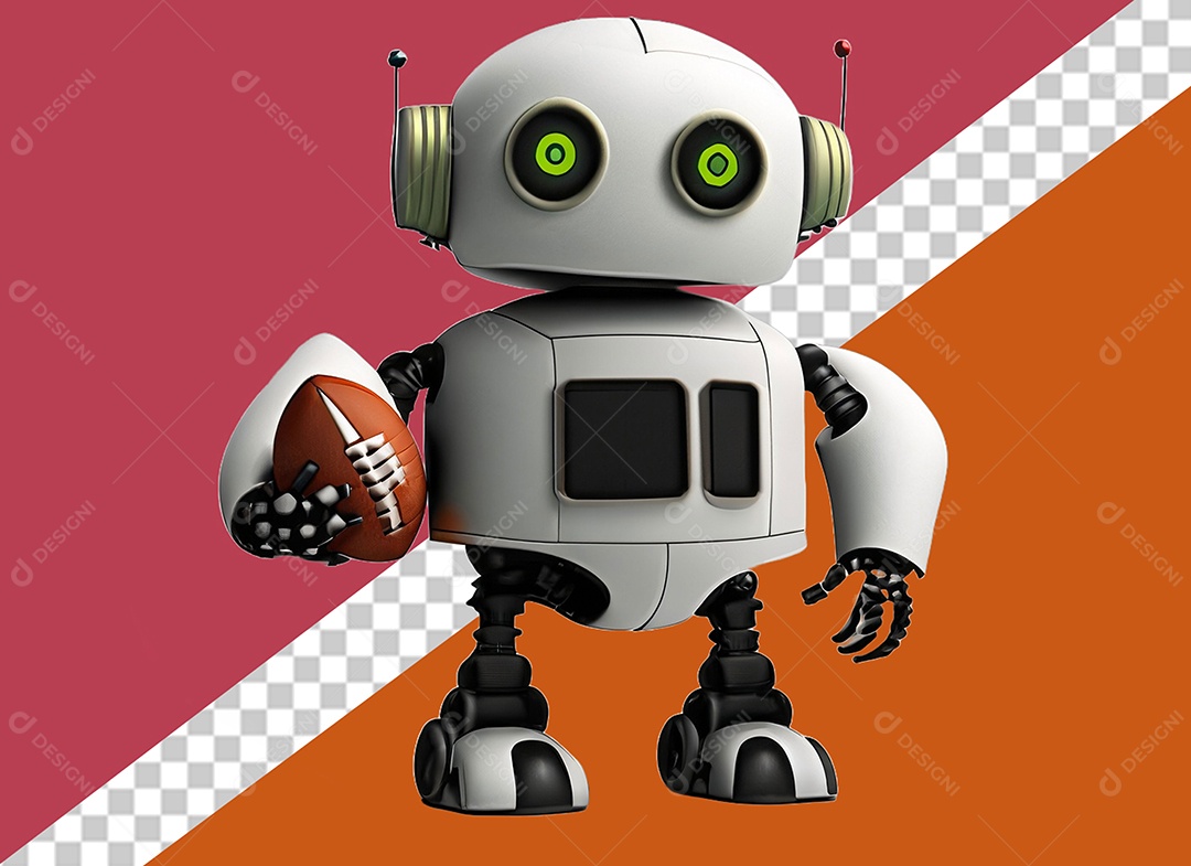 Personagem 3D Robô Para Composição PSD