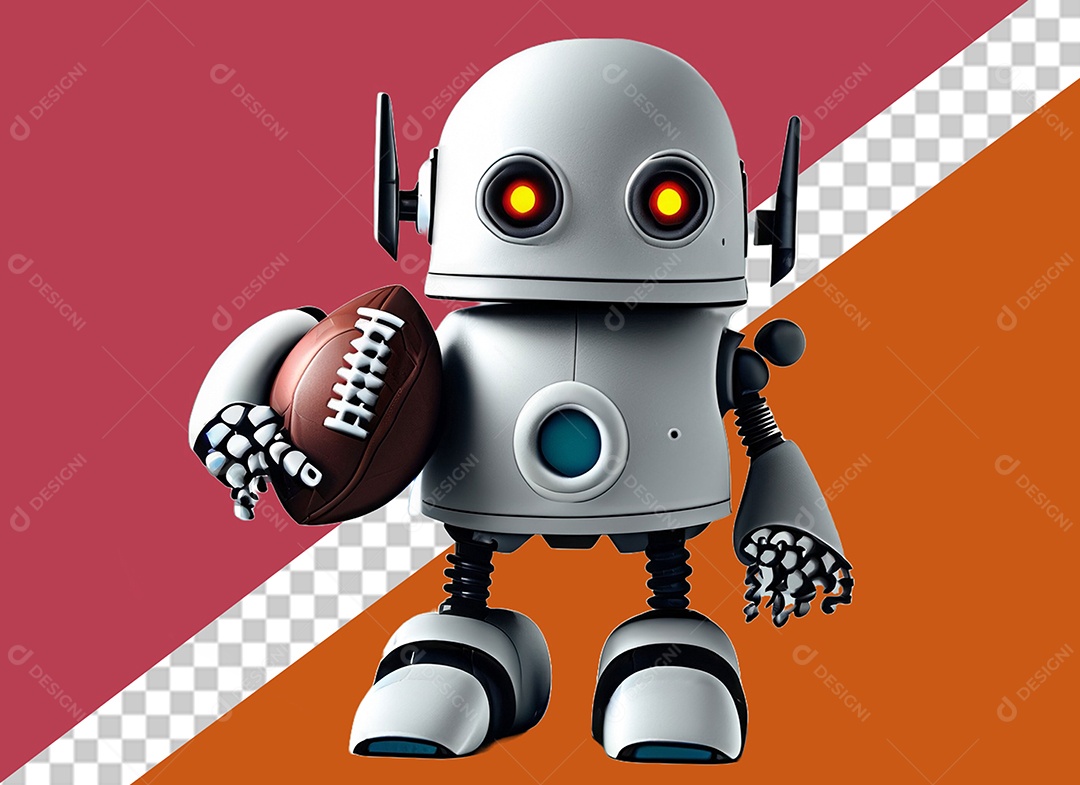 Personagem 3D Robô Para Composição PSD