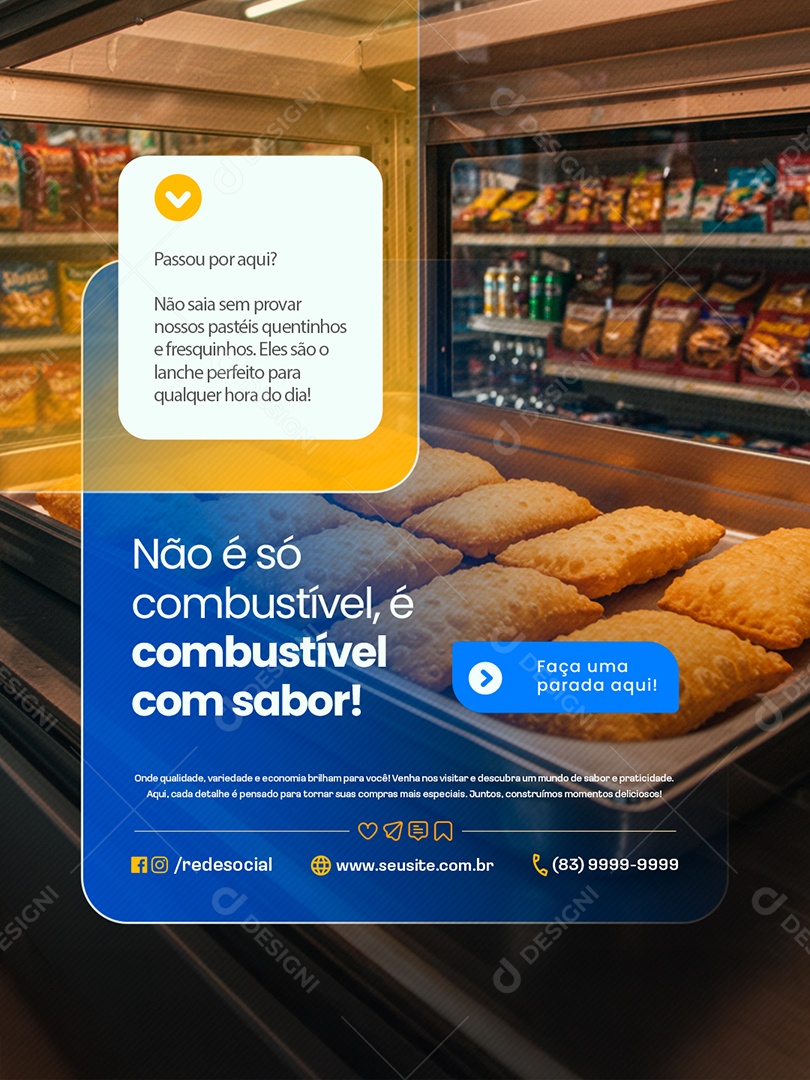 Conveniência Não é Só Combustível Social Media PSD Editável