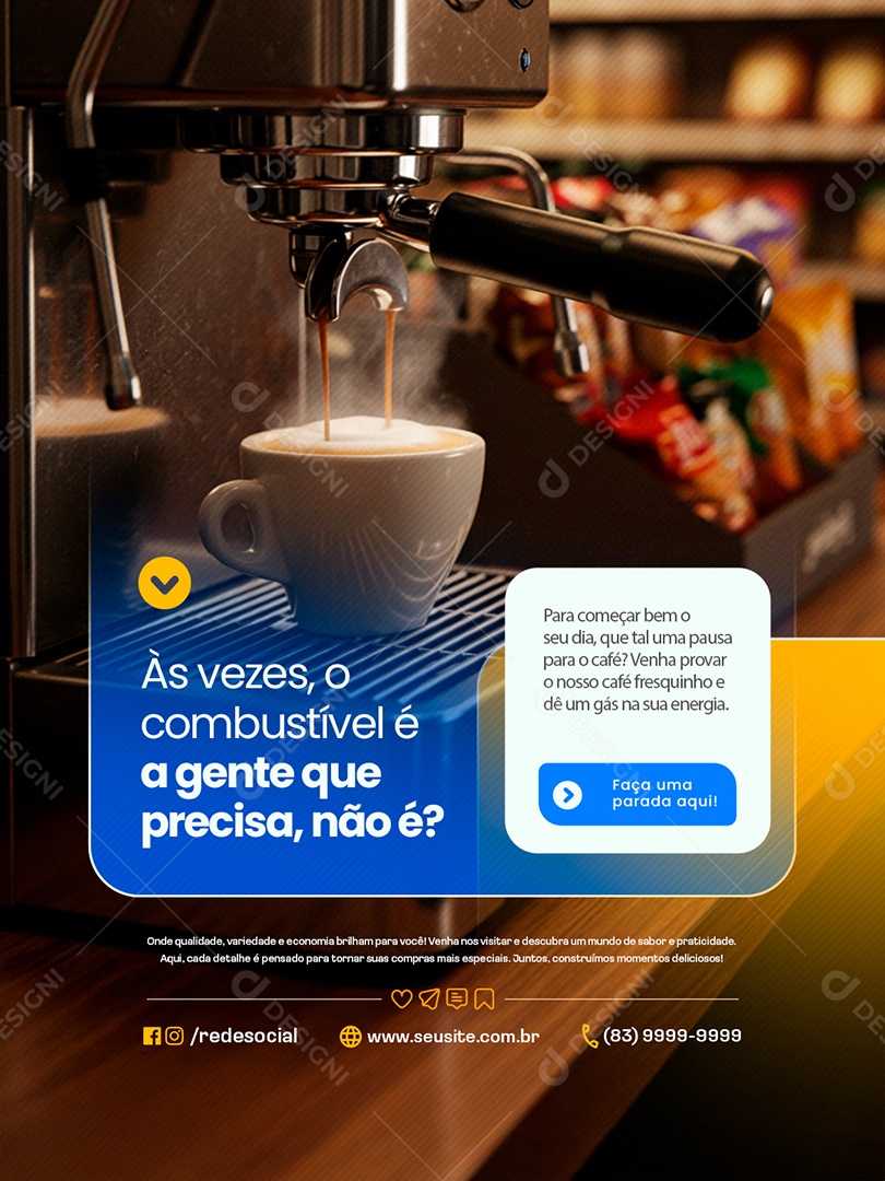 Conveniência Às Vezes Social Media PSD Editável