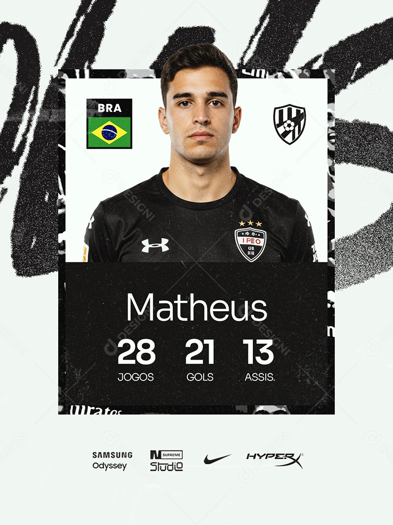 Transferência Jogador Matheus Social Media PSD Editável