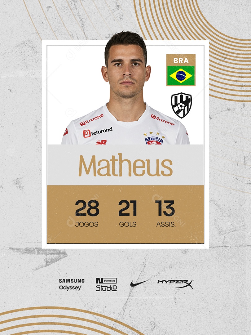 Transferência Jogador Matheus Social Media PSD Editável