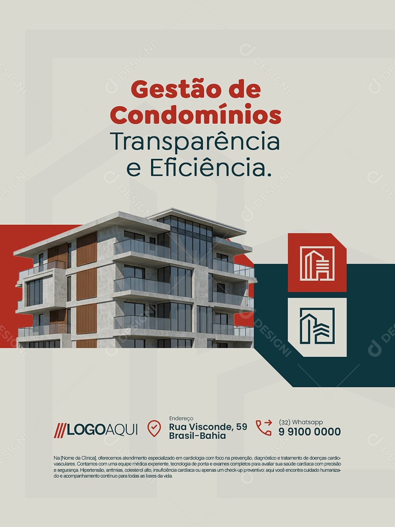 Gestão de Condomínio Transparência e Eficiência Social Media PSD Editável