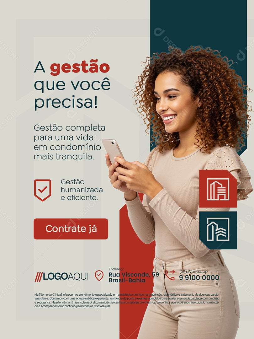 Gestão de Condomínio a Gestão Que Você Precisa Social Media PSD Editável