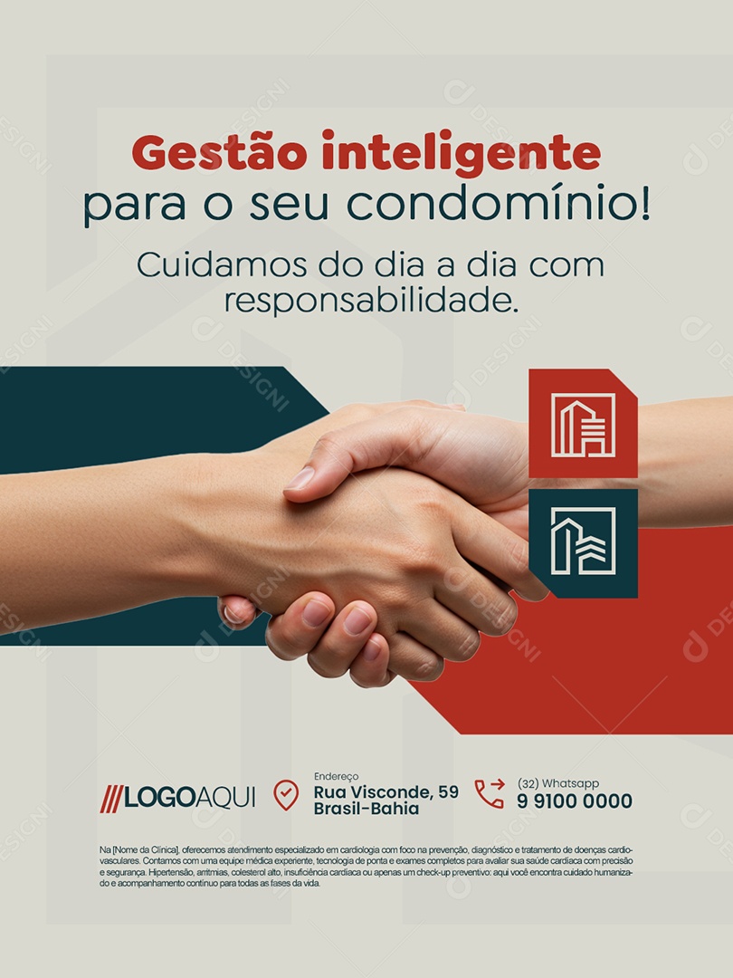 Gestão de Condomínio Gestão Inteligente para o Seu Condomínio Social Media PSD Editável