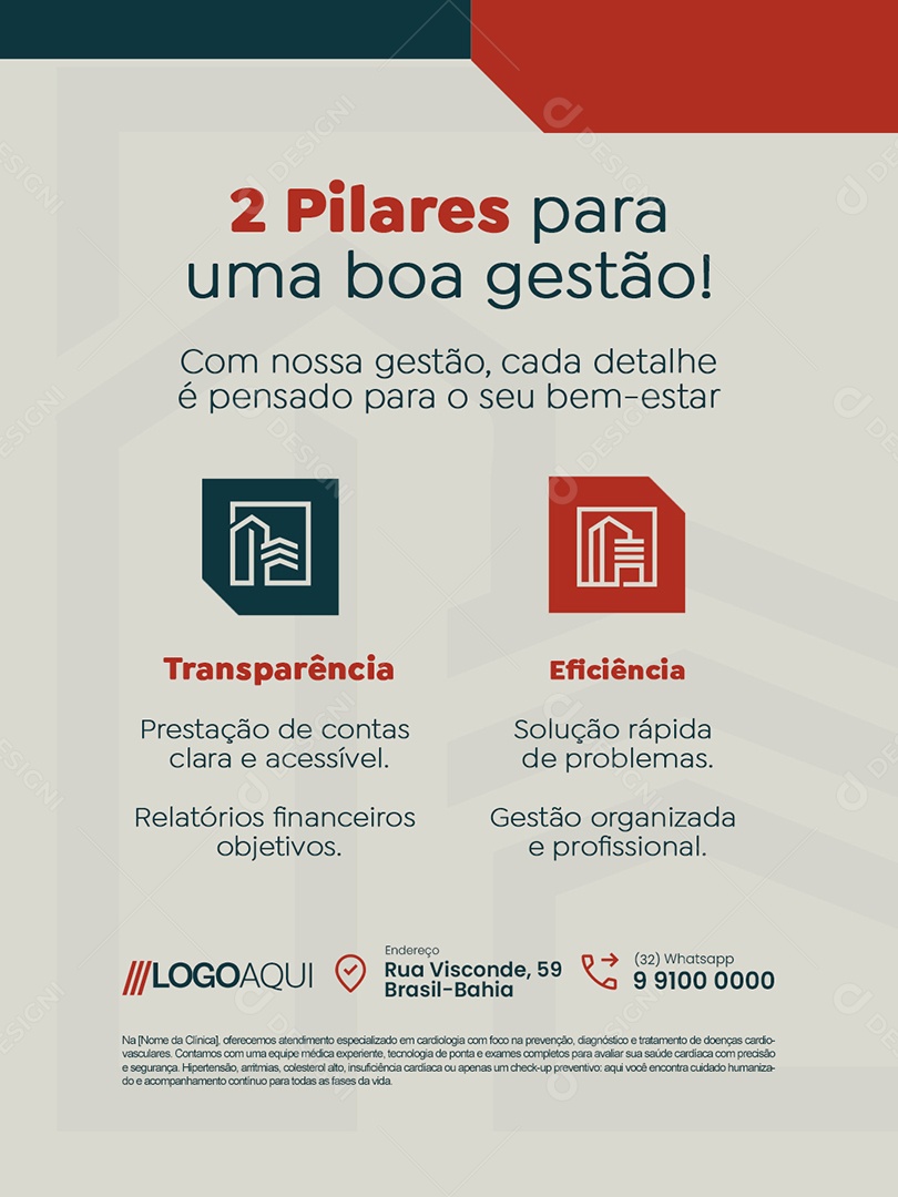 Gestão de Condomínio Dois Pilares para Uma Boa Gestão Social Media PSD Editável