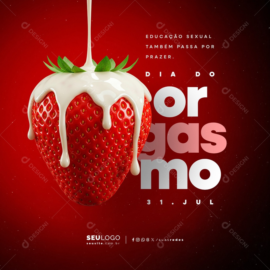 Dia do Orgasmo 31 de Julho Social Media PSD Editável