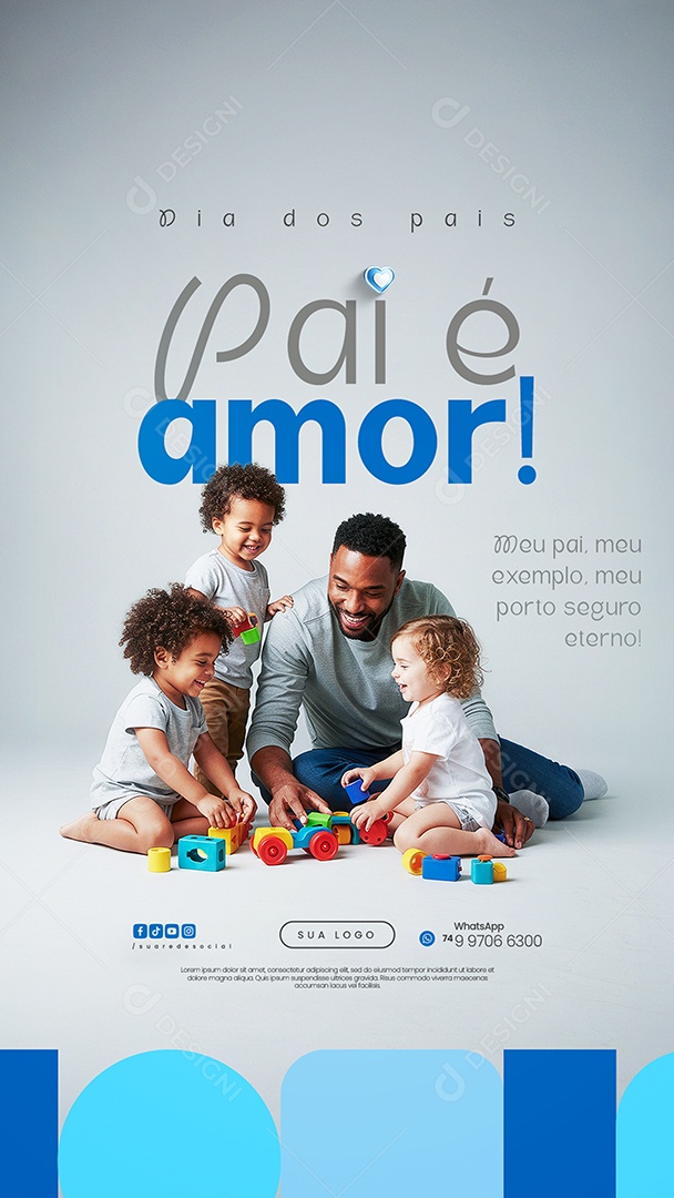 Story Dia dos Pais 10 de Agosto Igreja Social Media PSD Editável