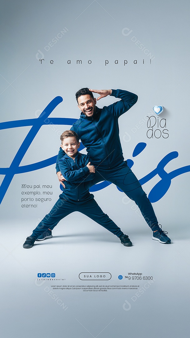 Story Dia dos Pais 10 de Agosto Igreja Social Media PSD Editável