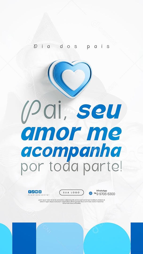 Story Dia dos Pais 10 de Agosto Igreja Social Media PSD Editável