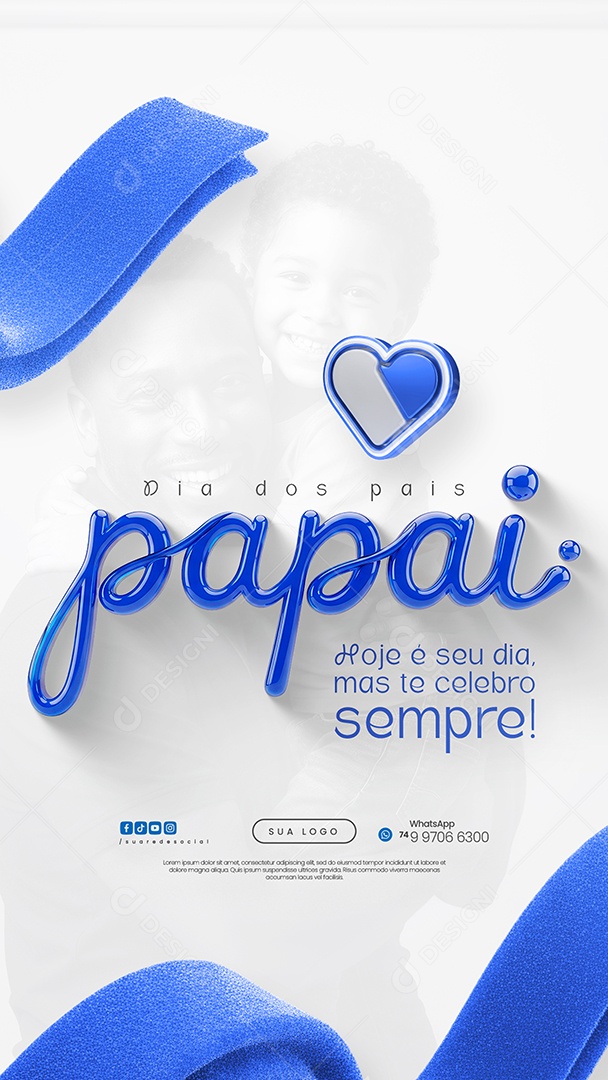 Story Dia dos Pais 10 de Agosto Igreja Social Media PSD Editável