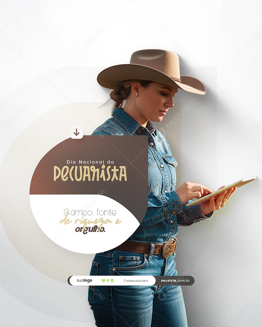 Dia Nacional do Pecuarista 15 de Julho Social Media PSD Editável