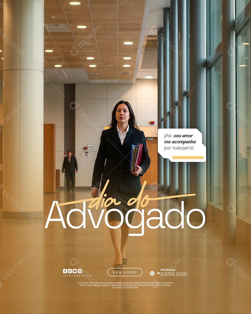 Dia do Advogado 11 de Agosto Social Media PSD Editável