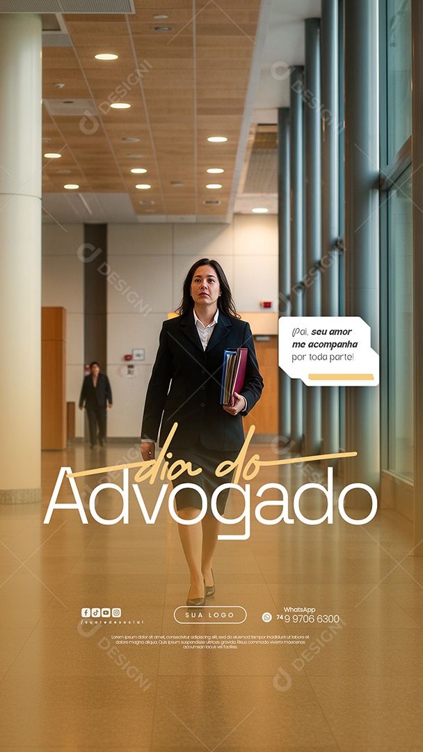 Story Dia do Advogado 11 de Agosto Social Media PSD Editável