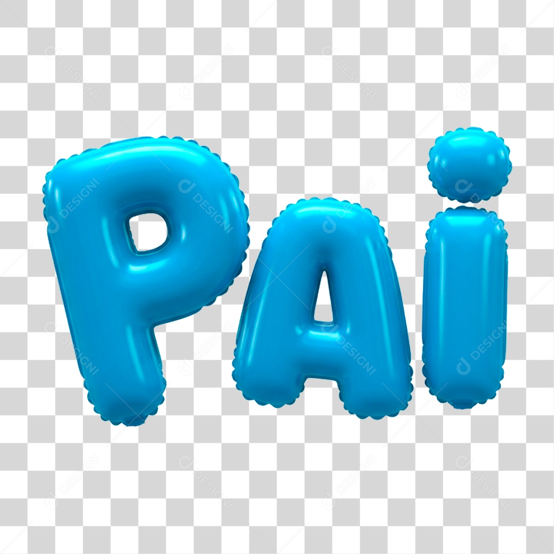 Balões de Festa com Palavra Pai PNG Transparente