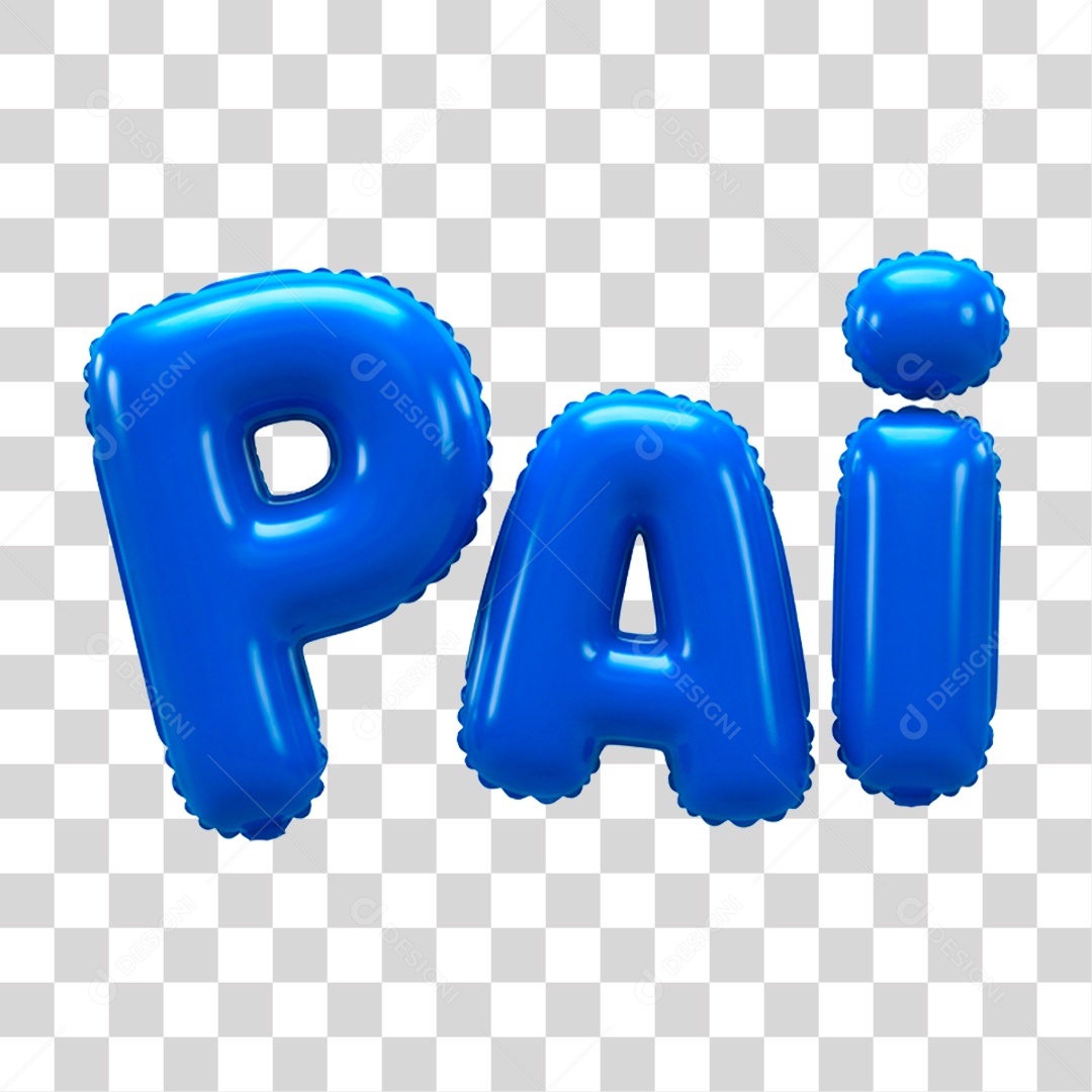 Balões de Festa com Palavra Pai PNG Transparente