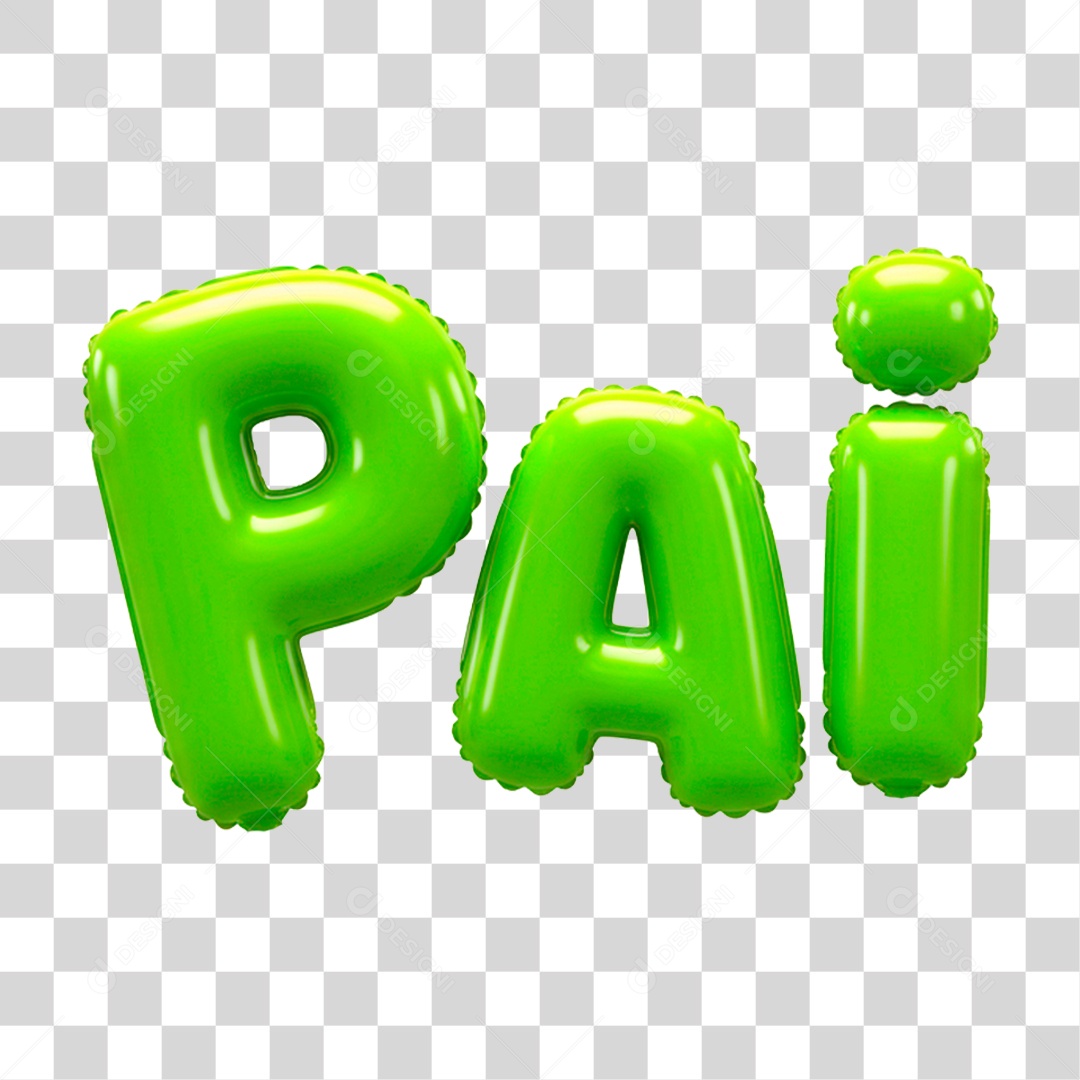 Balões de Festa com Palavra Pai PNG Transparente