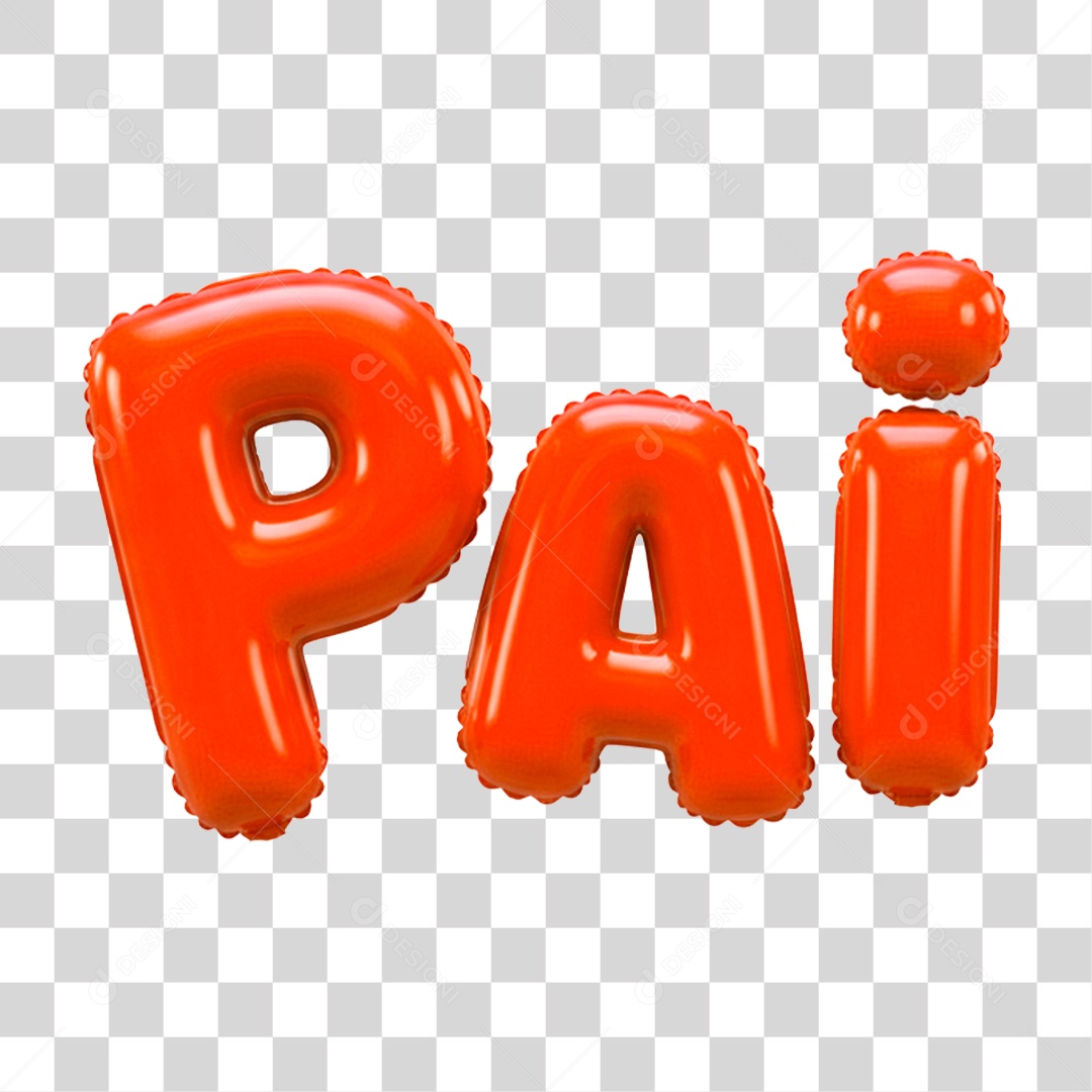 Balão de Letras Pai PNG Transparente