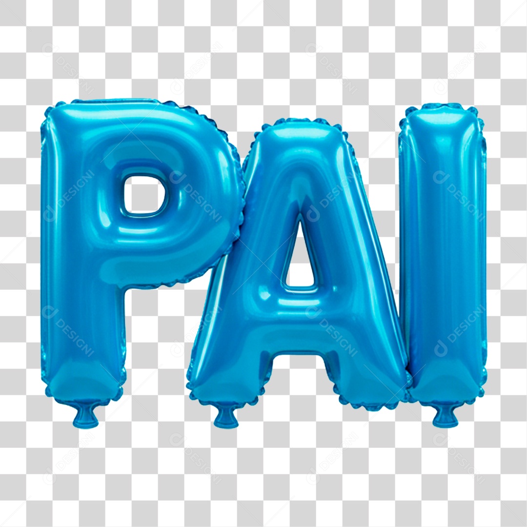 Balões de Festa com Palavra Pai PNG Transparente