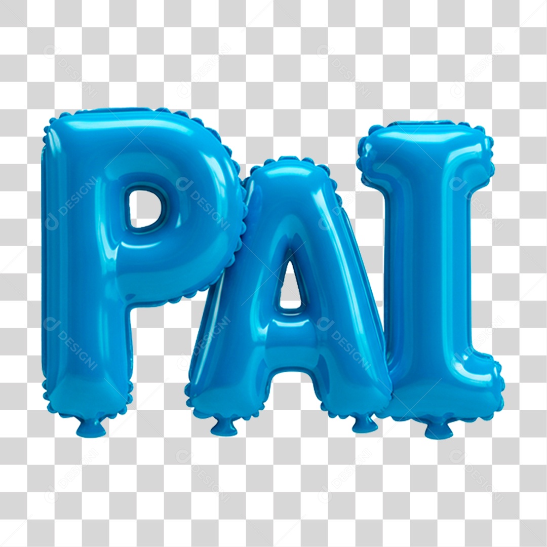 Balões de Festa com Palavra Pai PNG Transparente