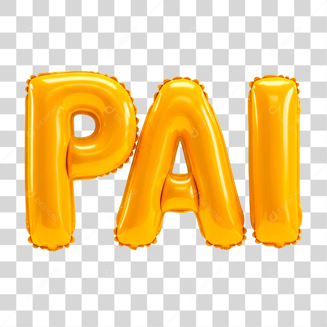 Balões de Festa com Palavra Pai PNG Transparente