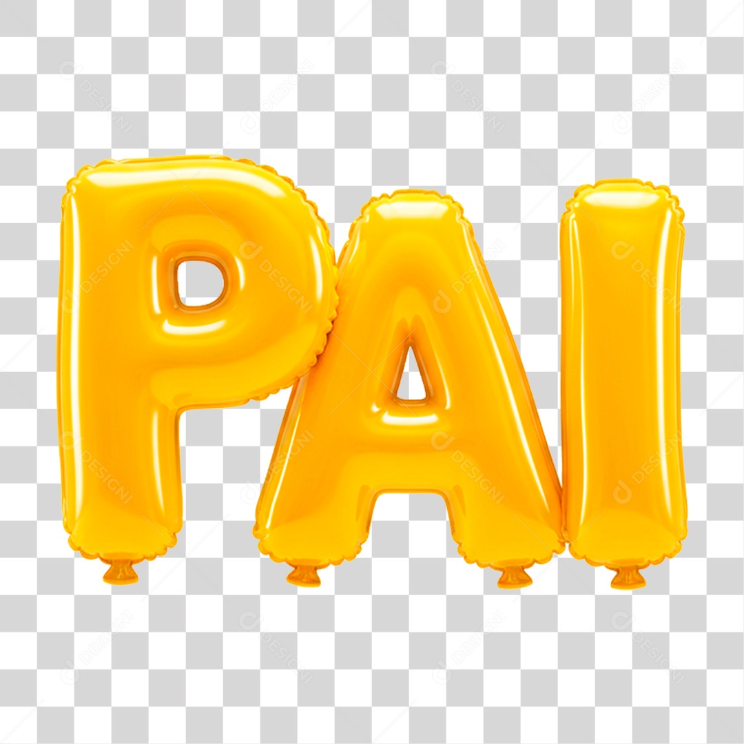 Balões de Festa com Palavra Pai PNG Transparente