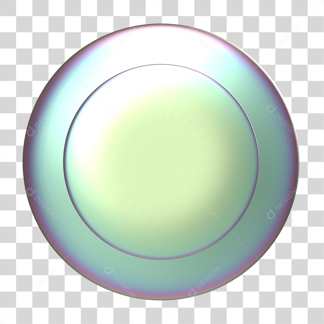 Elemento 3D Pino Metal PNG Transparente