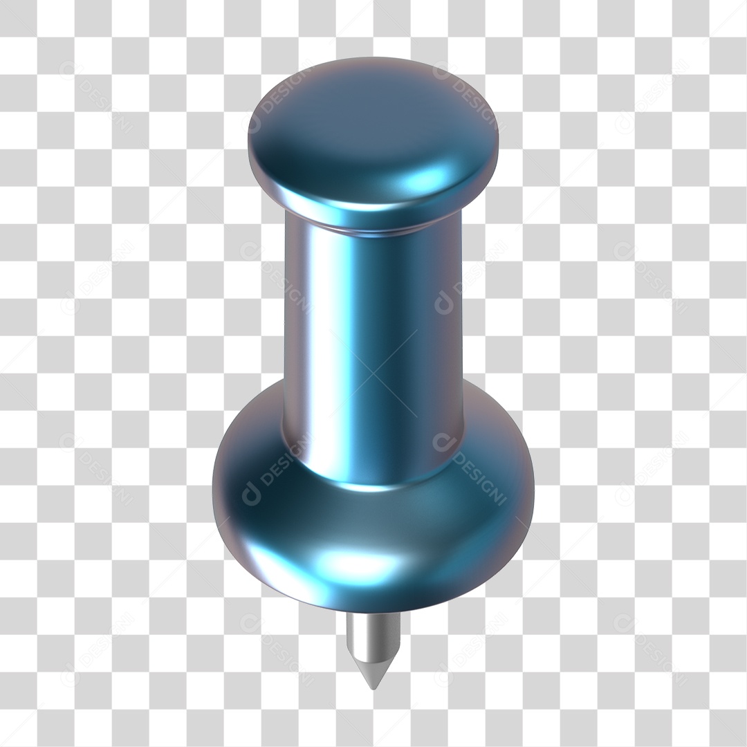 Elemento 3D Pino Metal PNG Transparente