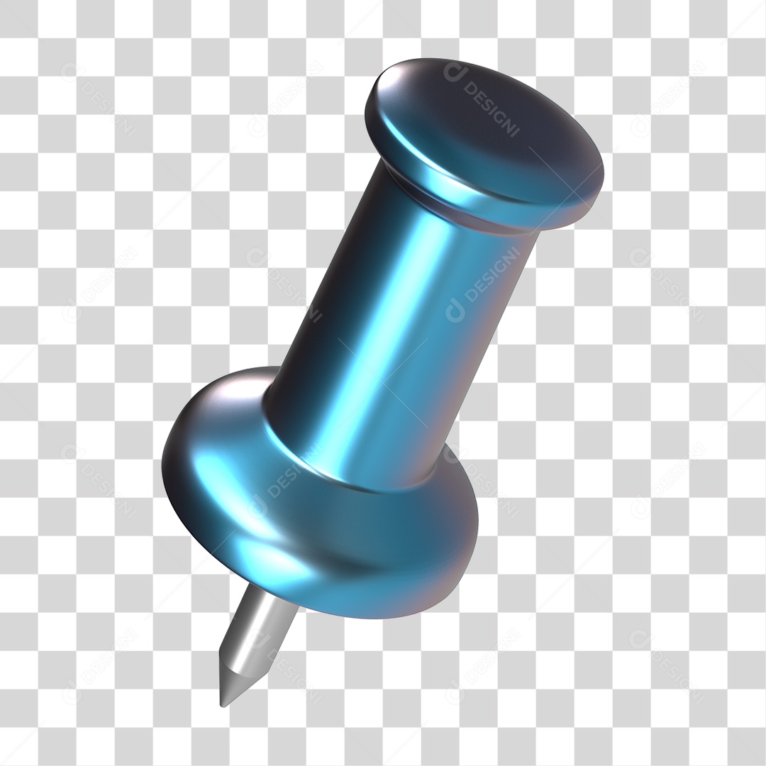 Elemento 3D Pino Metal PNG Transparente