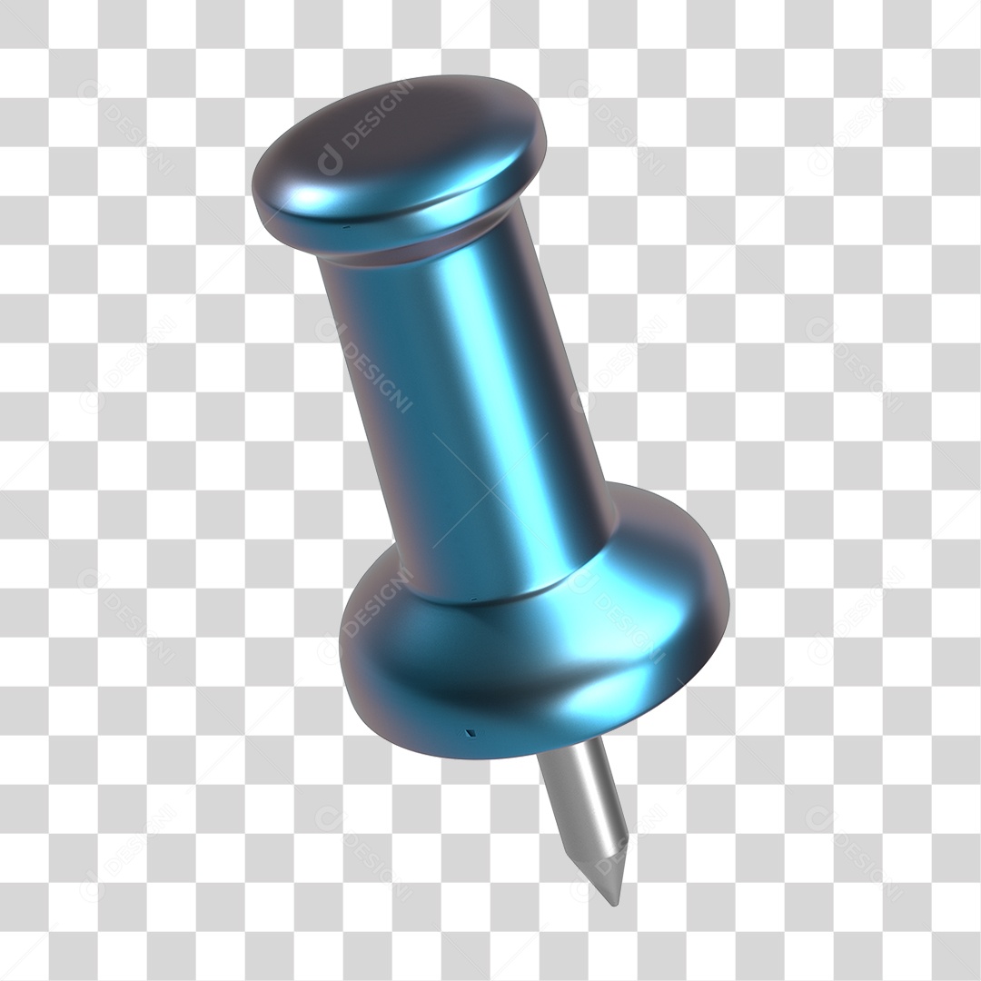 Elemento 3D Pino Metal PNG Transparente