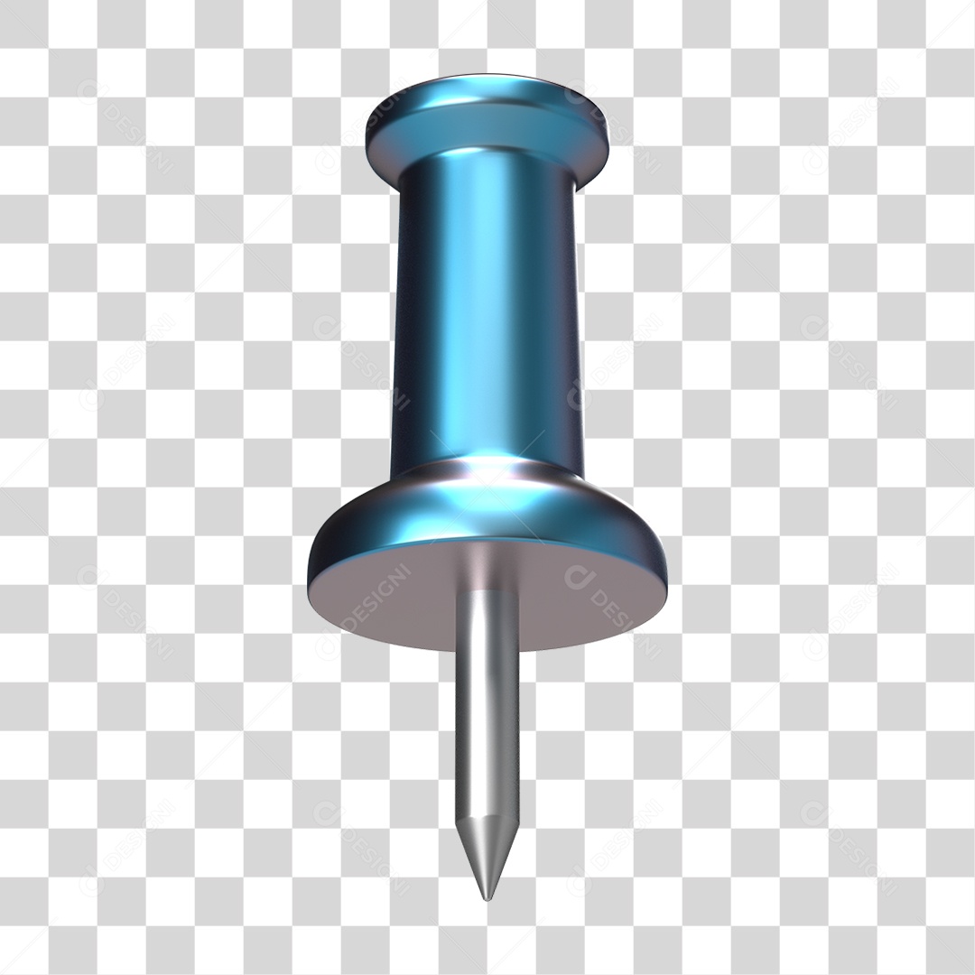 Elemento 3D Pino Metal PNG Transparente