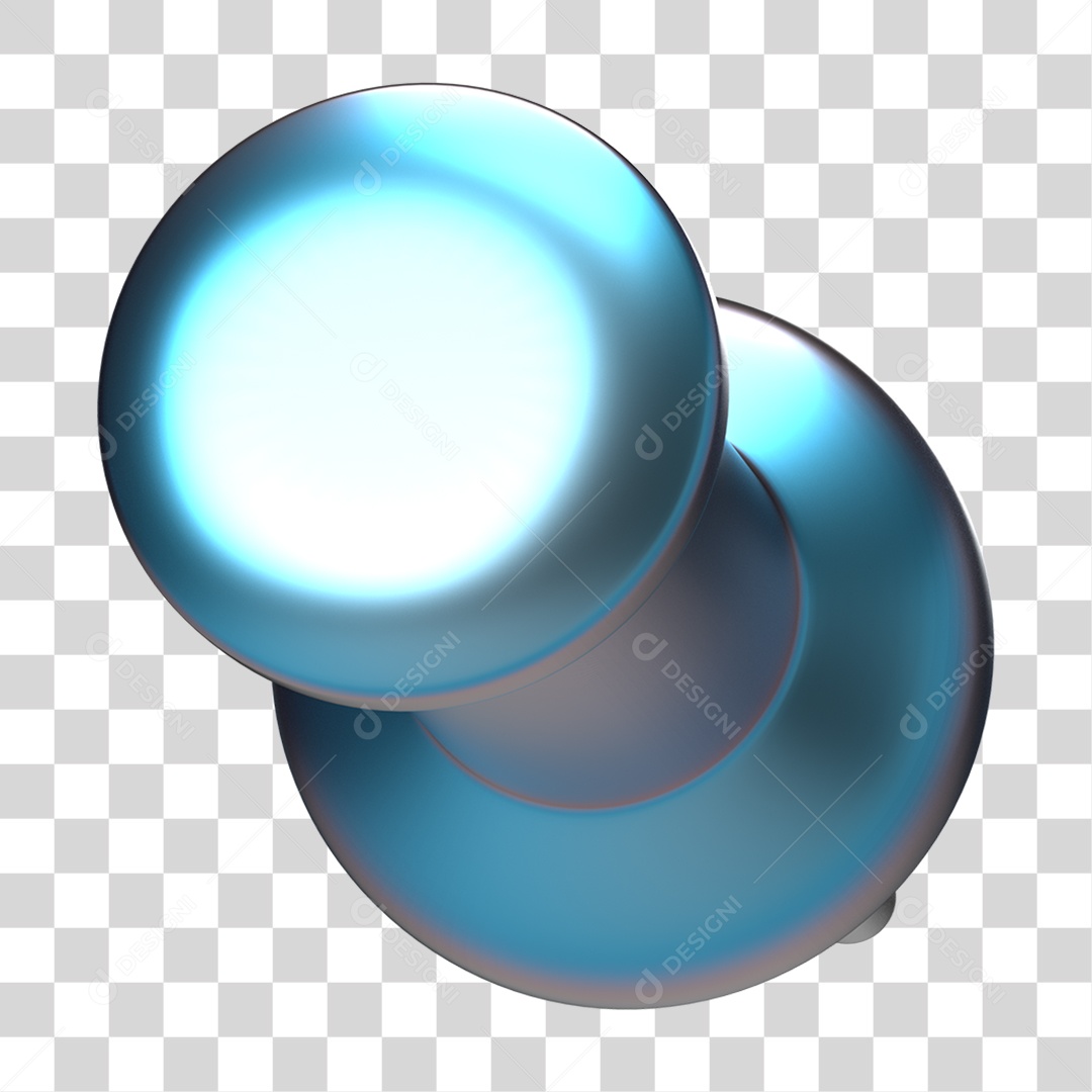 Elemento 3D Pino Metal PNG Transparente