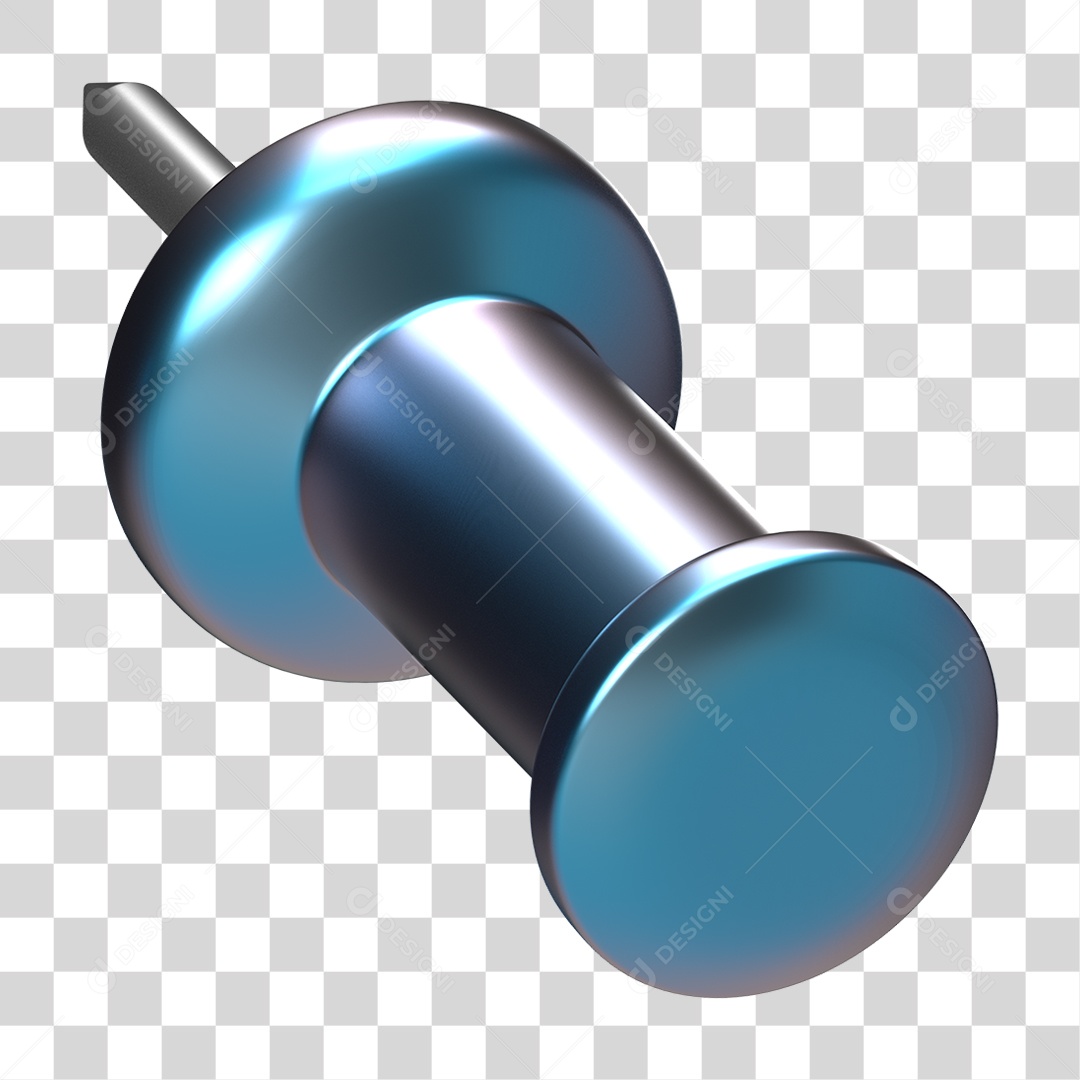 Elemento 3D Pino Metal PNG Transparente